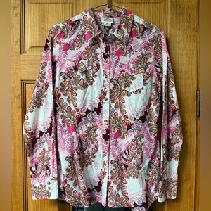 Ariat Pink and White Paisley Women’s Shirt